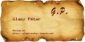 Glasz Péter névjegykártya